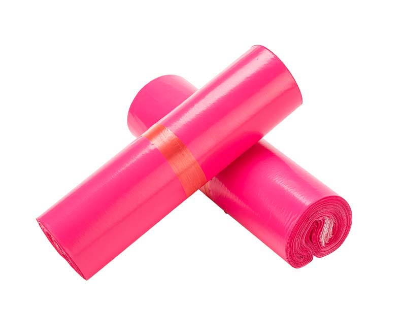 中卫玫红色快递袋-02